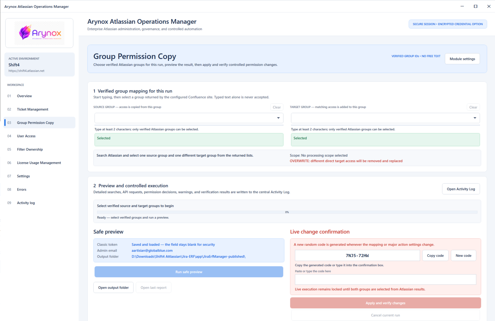 Arynox Atlassian Operation Manager